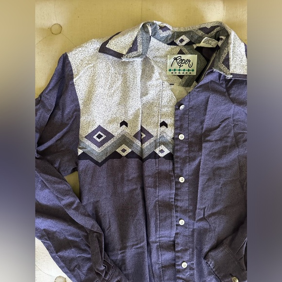 Western Roper Border Pearl Snap - Picture 1 of 6